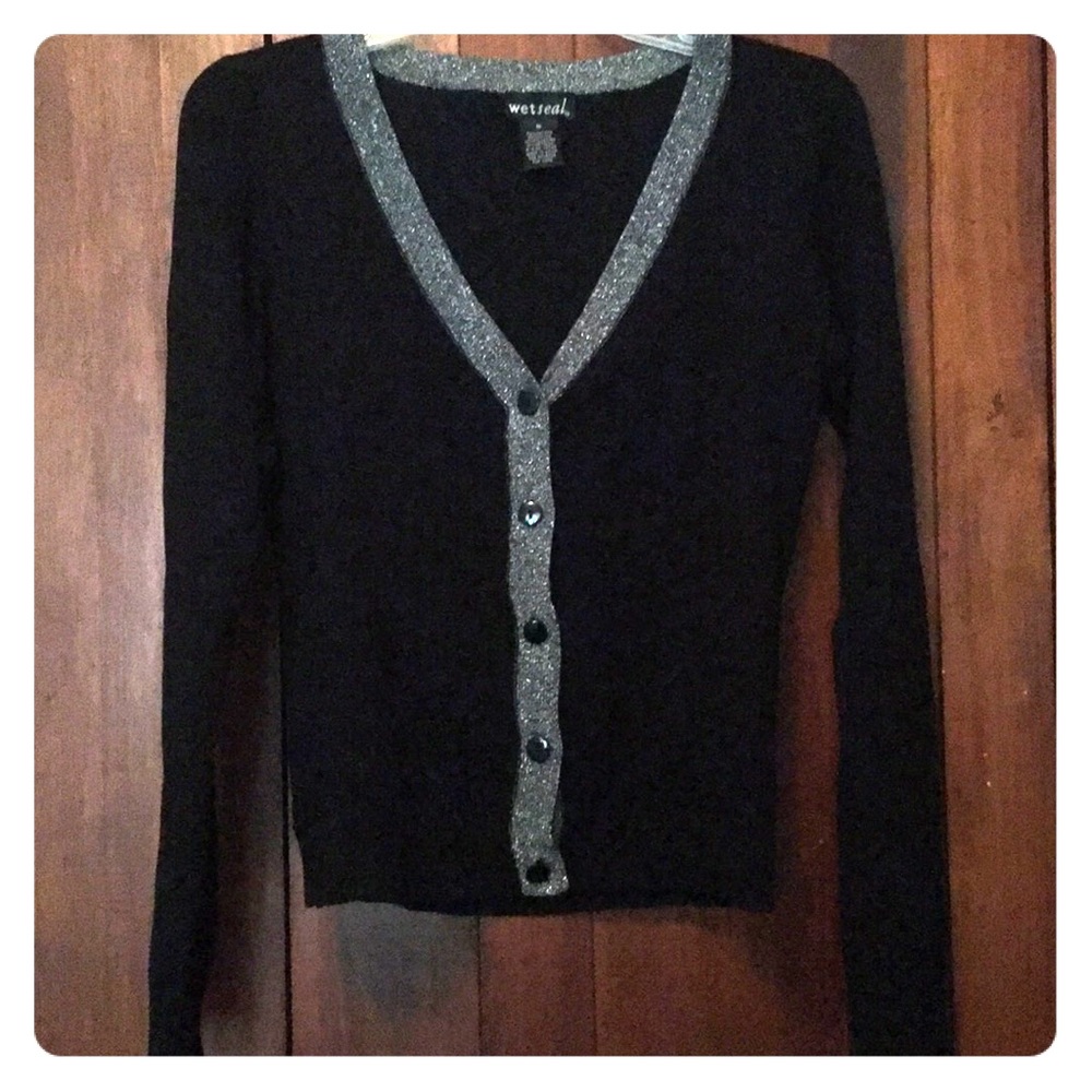 Black and grey sweater